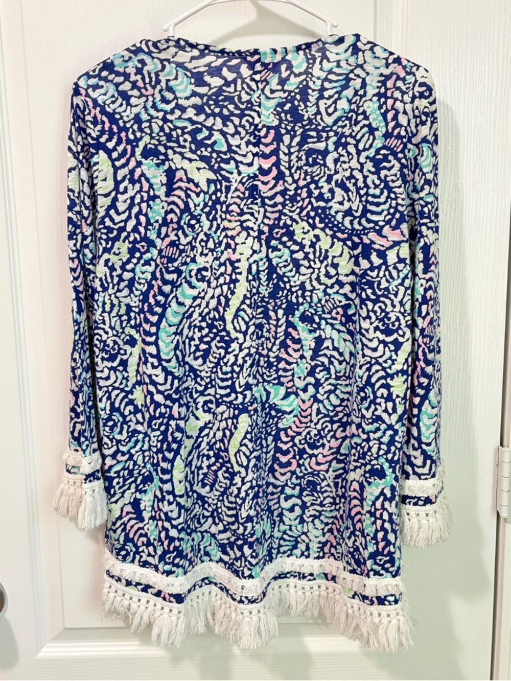 Lilly Pulitzer Gigi Knit Open Front Cardigan In Blue Grotto Move It Or Lose It - Picture 7 of 7